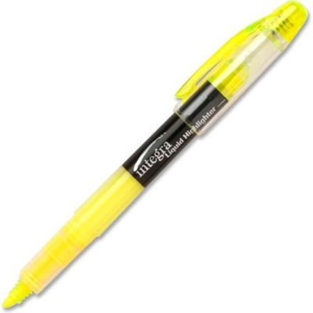 INTEGRA Integra„¢ Liquid Highlighter, Chisel Tip, Fluorescent Yellow Ink, Dozen 30006